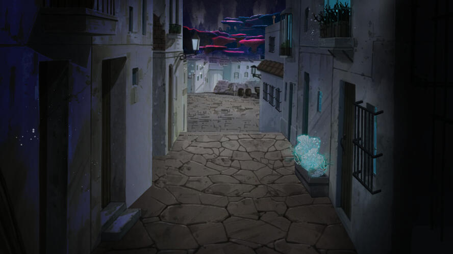 Mapa de Frondes, capital de Ronmor.