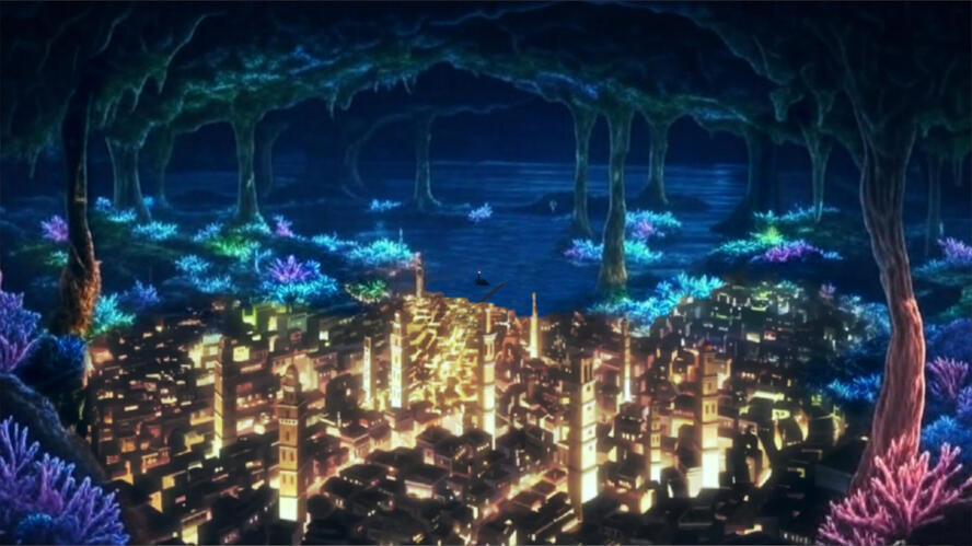 Mapa de Frondes, capital de Ronmor.